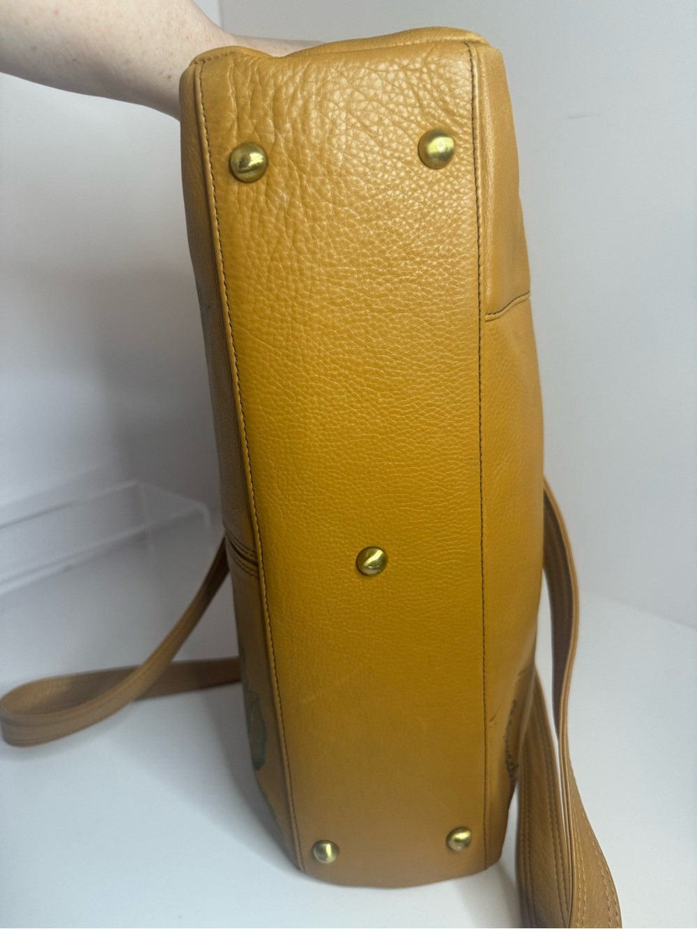 #308 Annushka Hand Painted Butterfly Leather Shoulder Bag - Picture 9 of 16